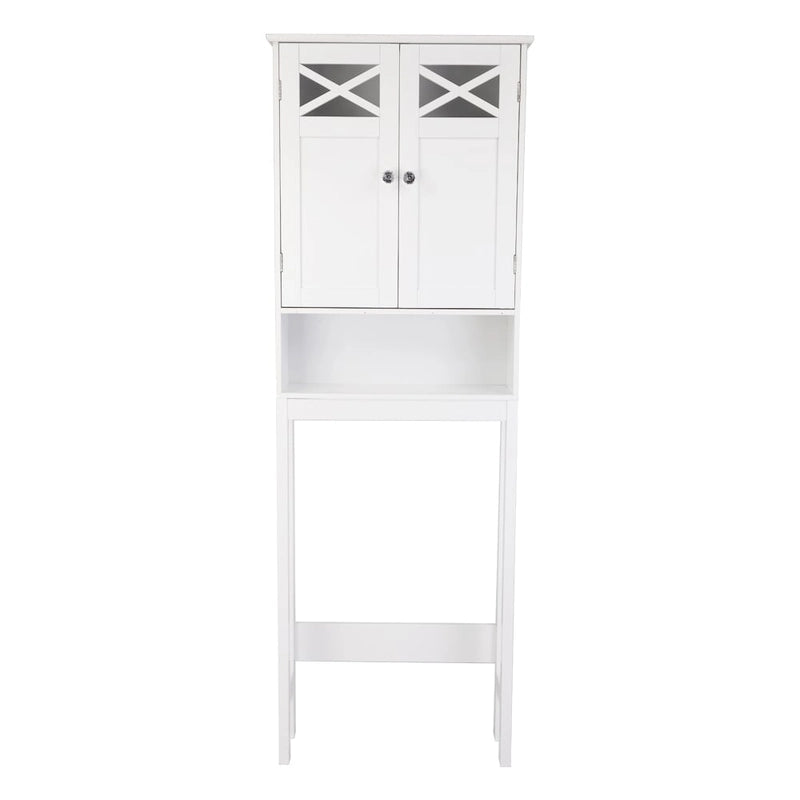 68FCH Meuble WC double porte - Blanc