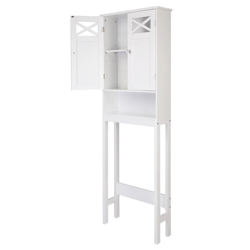 68FCH Meuble WC double porte - Blanc