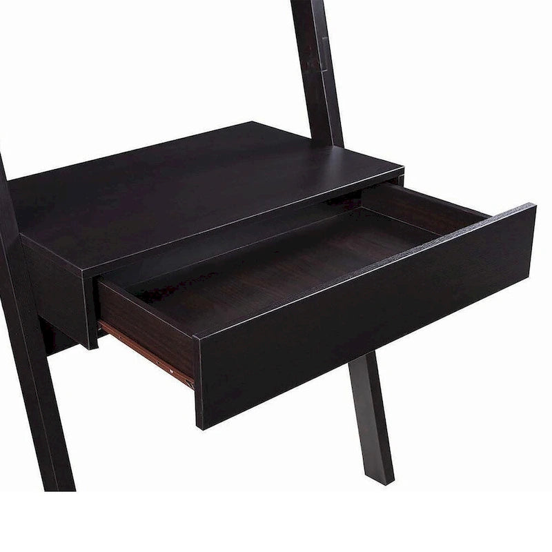 Bureau échelle original avec un tiroir, couleur cappuccino