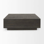 Table basse carrée flottante en bois massif