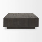 Table basse carrée flottante en bois massif