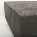 Table basse carrée flottante en bois massif