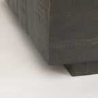 Table basse carrée flottante en bois massif