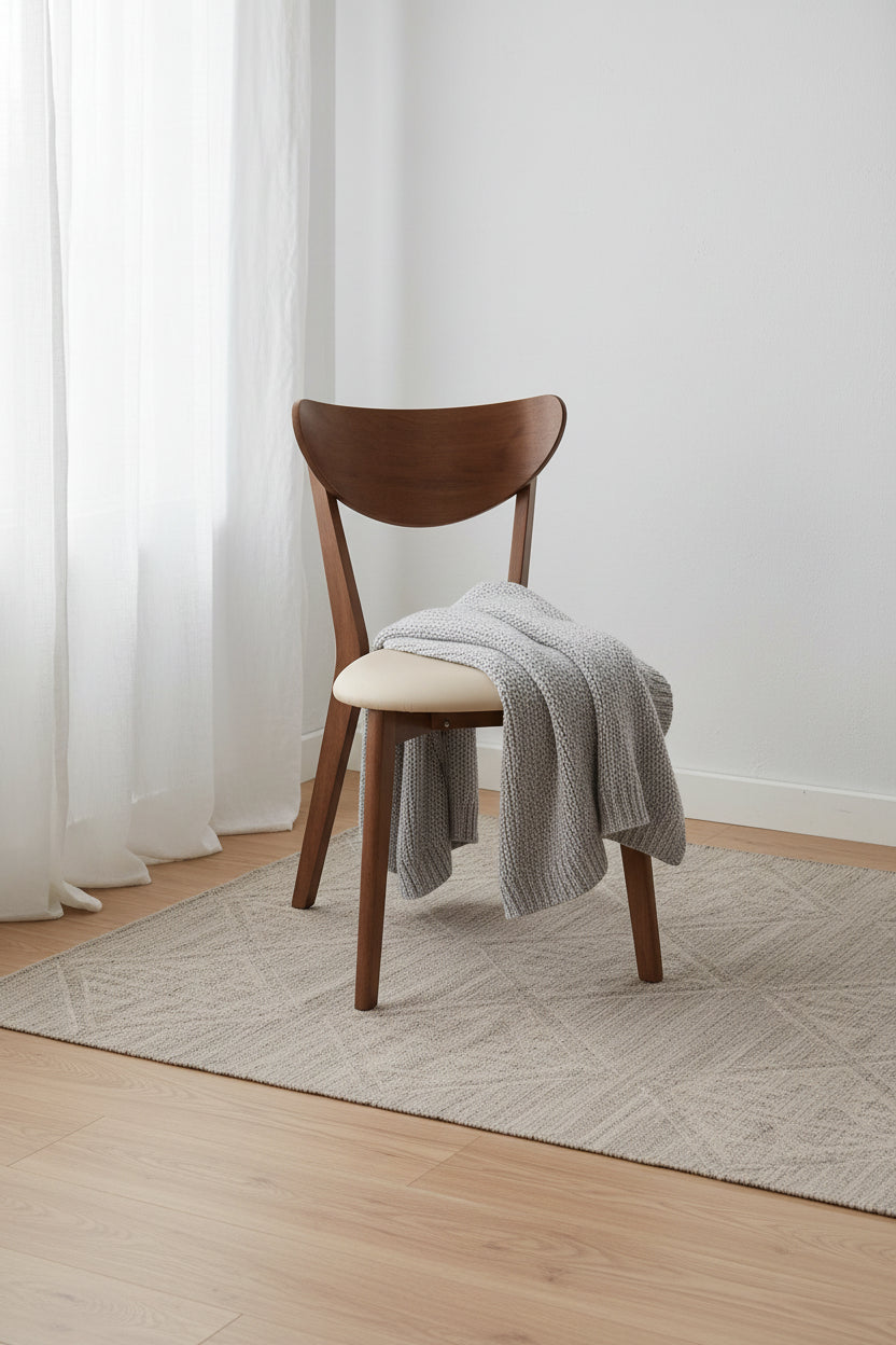 Chaises de salle à manger ajourées couleur havane et marron (lot de 6)