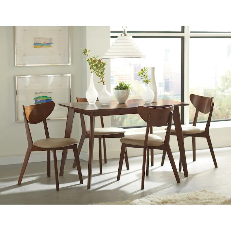 Chaises de salle à manger ajourées couleur havane et marron (lot de 6)