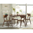 Chaises de salle à manger ajourées couleur havane et marron (lot de 6)