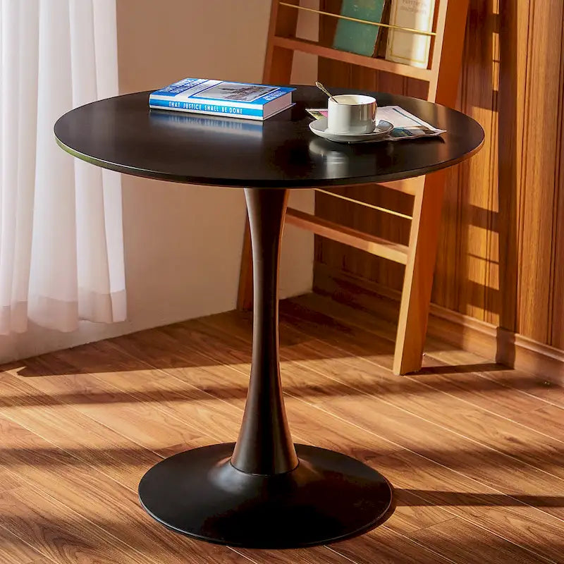 Table de cuisine et de salle à manger moderne ronde de 80 cm pour 2-4 personnes