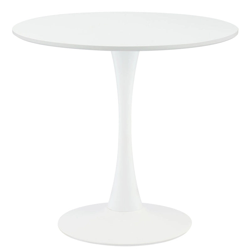 Table de cuisine et de salle à manger moderne ronde de 80 cm pour 2-4 personnes