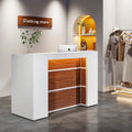 Grand Bureau de Réception avec Lumières LED pour Salon, Salle d'Attente, Magasin, Bureau, Hall d'Entrée, Boutique, Clinique