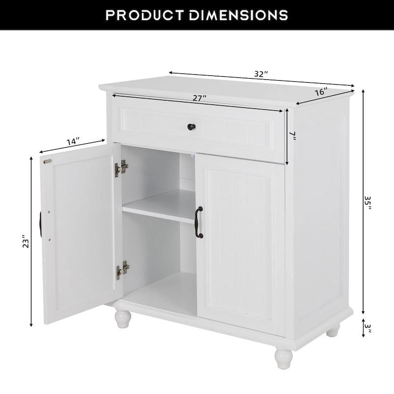 Buffet bahut de rangement pour cuisine avec tiroirs et portes, table console