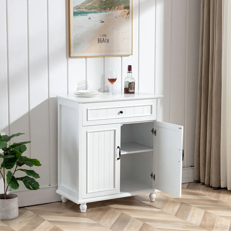 Buffet bahut de rangement pour cuisine avec tiroirs et portes, table console