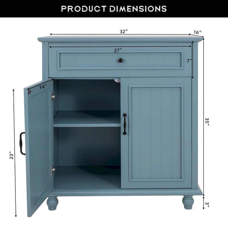Buffet bahut de rangement pour cuisine avec tiroirs et portes, table console