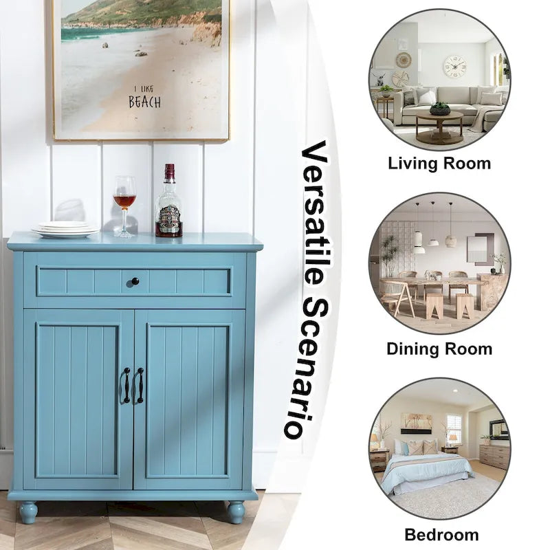 Buffet bahut de rangement pour cuisine avec tiroirs et portes, table console