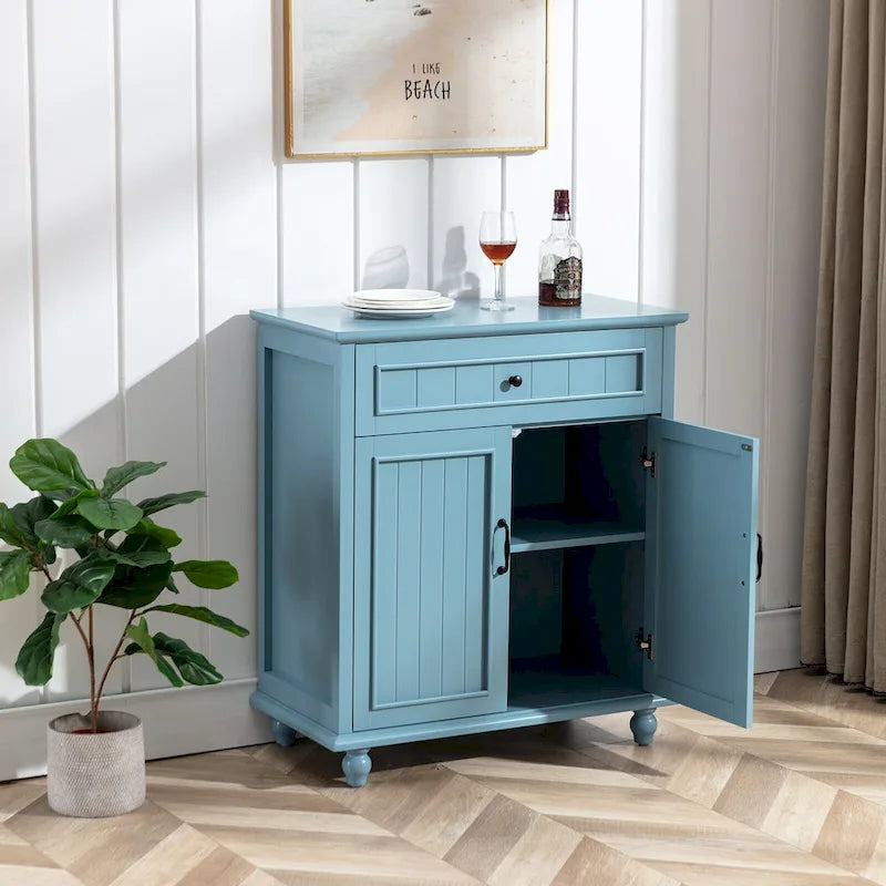 Buffet bahut de rangement pour cuisine avec tiroirs et portes, table console