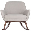 Fauteuil à bascule couture du milieu du siècle - 32L x 37P x 32H