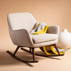 Fauteuil à bascule couture du milieu du siècle - 32L x 37P x 32H