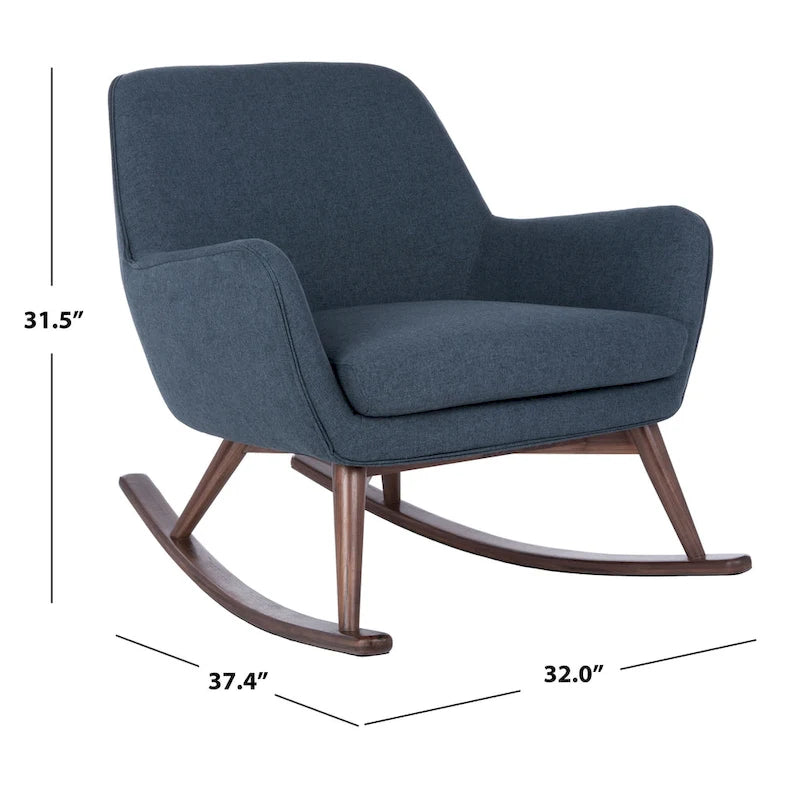 Fauteuil à bascule couture du milieu du siècle - 32L x 37P x 32H