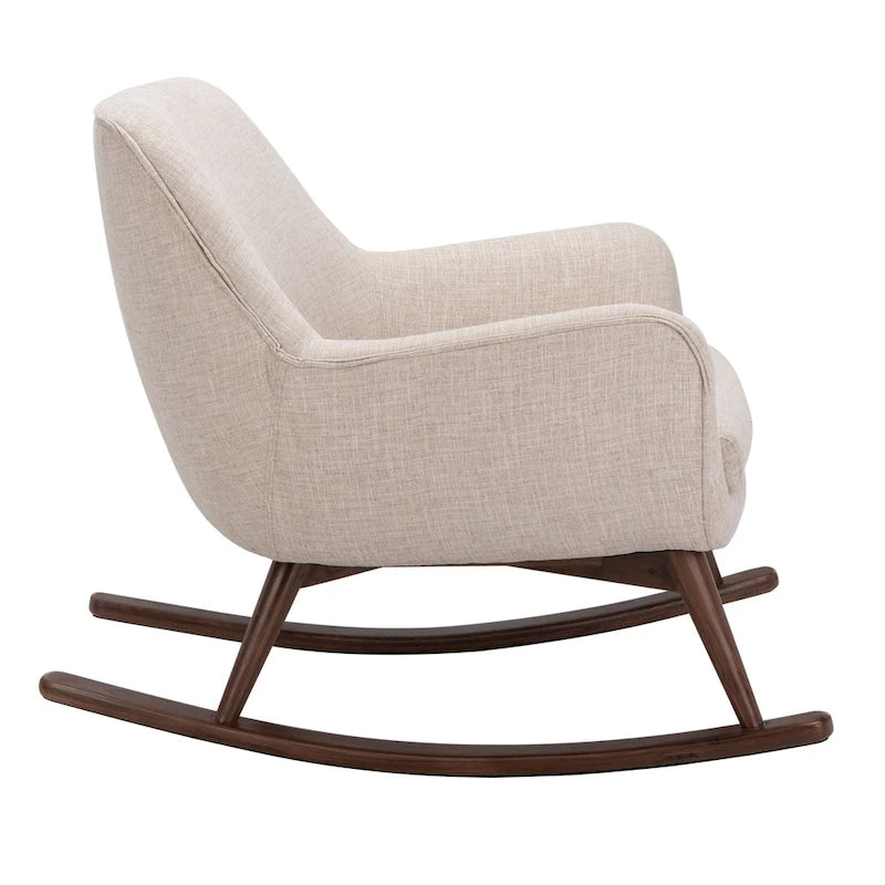 Fauteuil à bascule couture du milieu du siècle - 32L x 37P x 32H