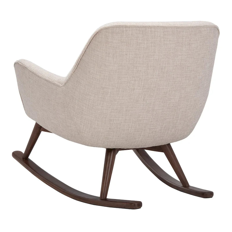 Fauteuil à bascule couture du milieu du siècle - 32L x 37P x 32H