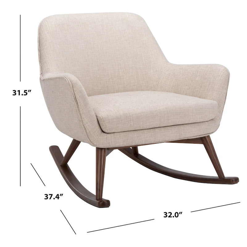 Fauteuil à bascule couture du milieu du siècle - 32L x 37P x 32H