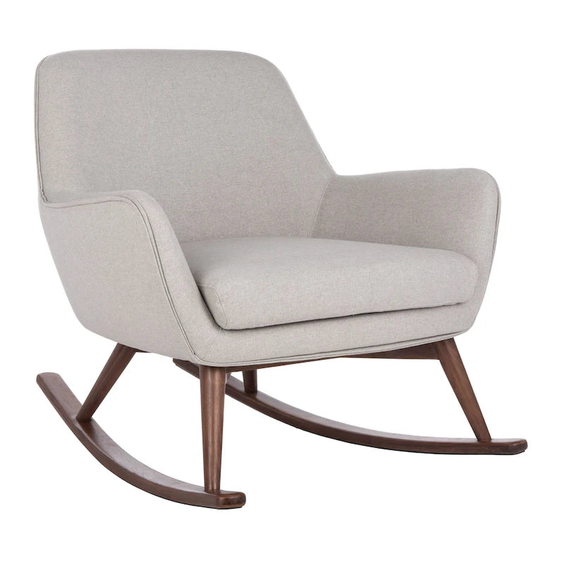 Fauteuil à bascule couture du milieu du siècle - 32L x 37P x 32H