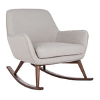 Fauteuil à bascule couture du milieu du siècle - 32L x 37P x 32H