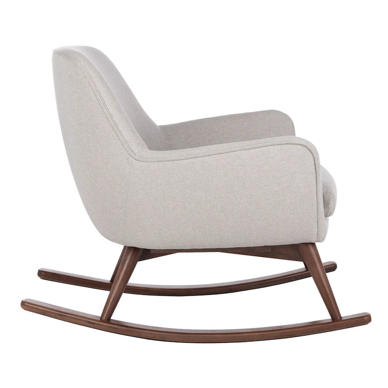 Fauteuil à bascule couture du milieu du siècle - 32L x 37P x 32H