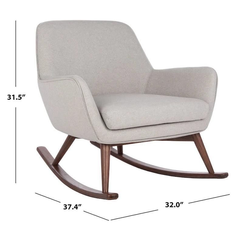 Fauteuil à bascule couture du milieu du siècle - 32L x 37P x 32H