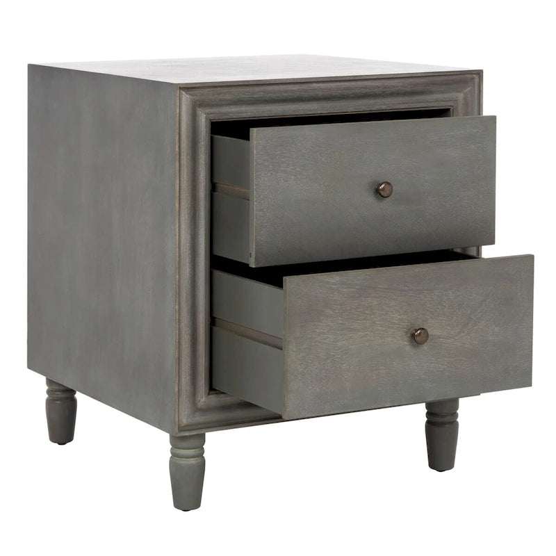 Table de chevet à 2 tiroirs - 22 x 22 x 26 - 22Lx22Px26H