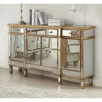 Console meuble de rangement 60 pouces avec effet miroir
