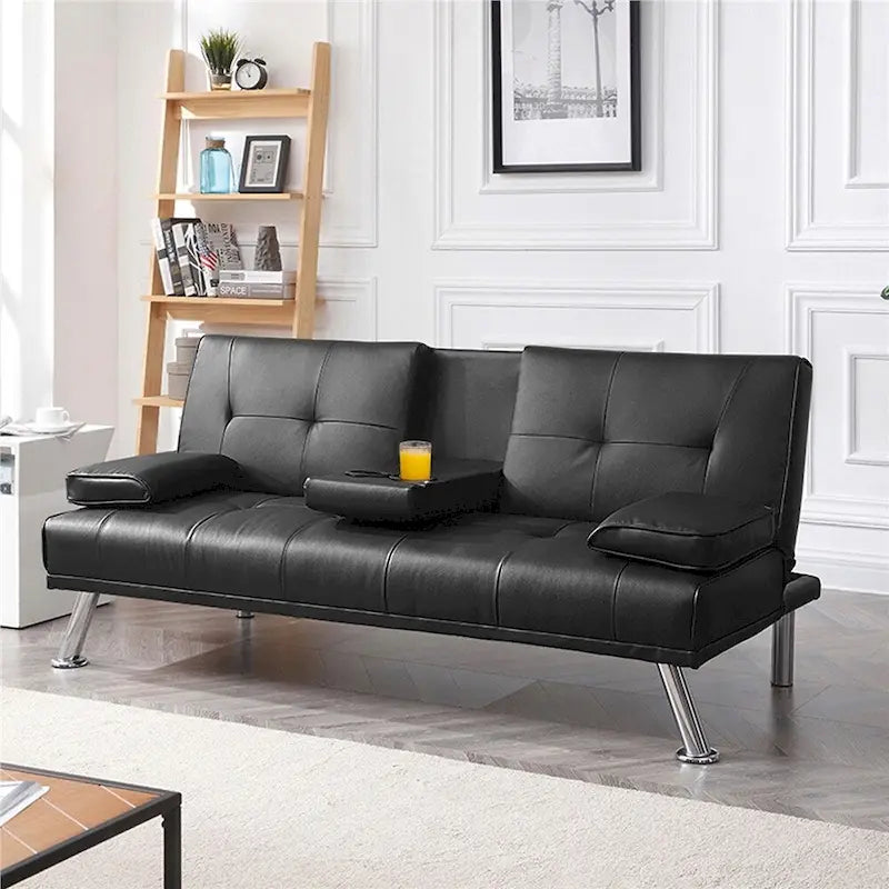 Canapé inclinable moderne en similicuir convertible