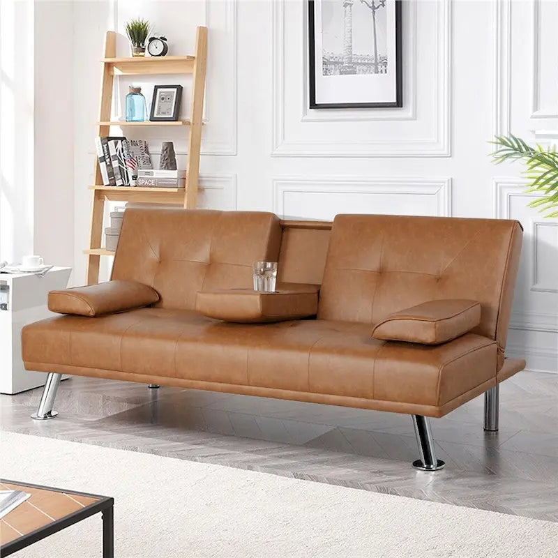 Canapé inclinable moderne en similicuir convertible