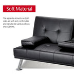 Canapé inclinable moderne en similicuir convertible