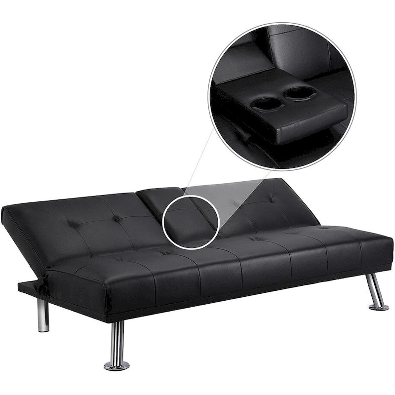 Canapé inclinable moderne en similicuir convertible