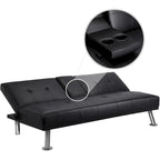 Canapé inclinable moderne en similicuir convertible