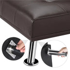 Canapé inclinable moderne en similicuir convertible