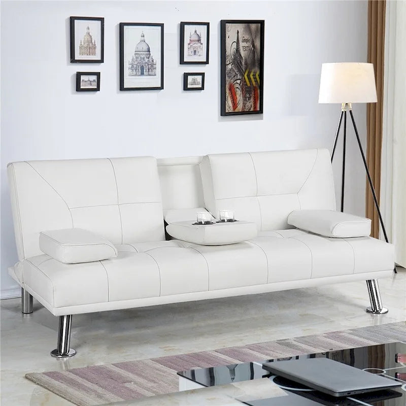 Canapé inclinable moderne en similicuir convertible