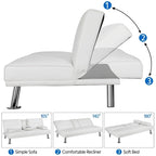 Canapé inclinable moderne en similicuir convertible