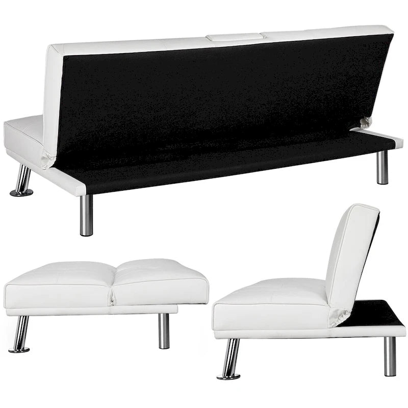 Canapé inclinable moderne en similicuir convertible