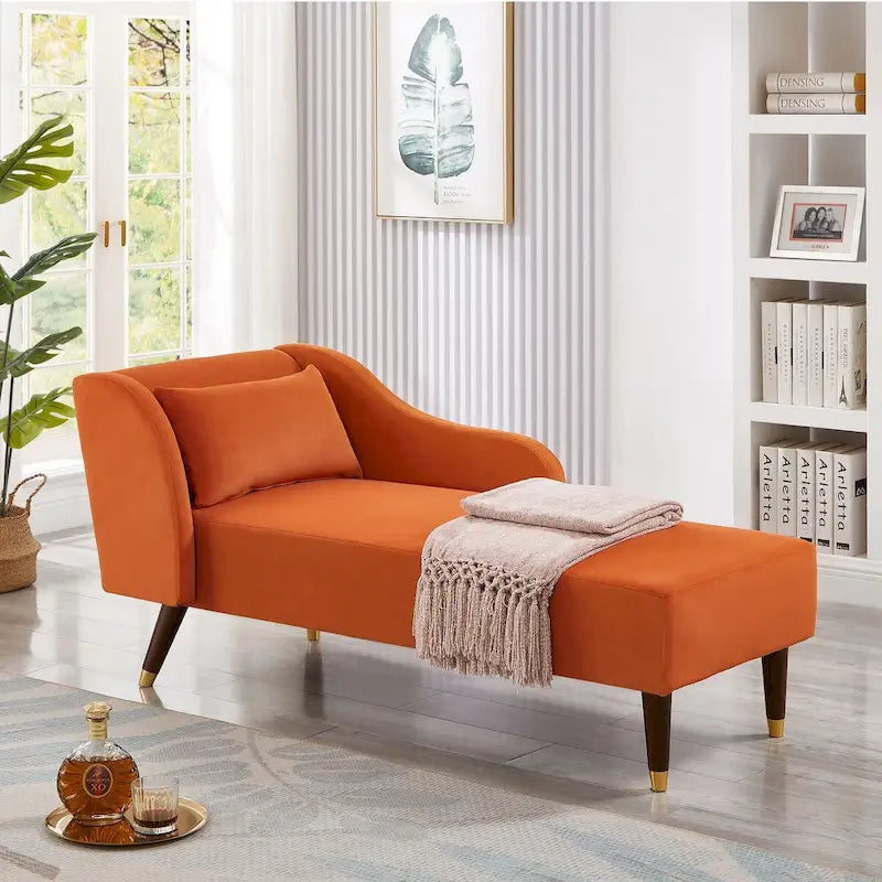 Chaise longue moderne en velours