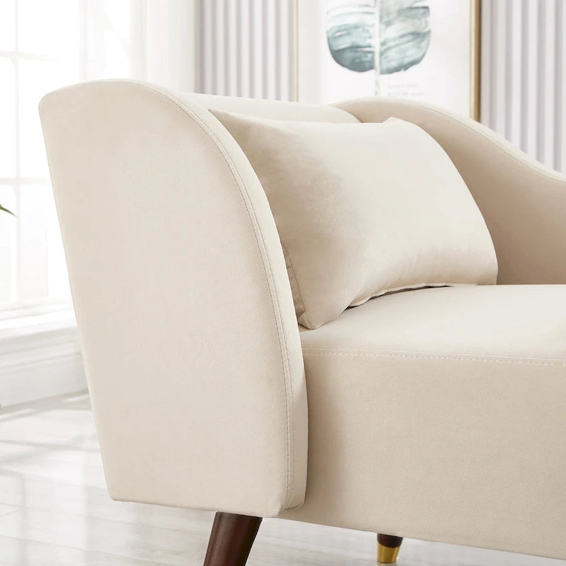 Chaise longue moderne en velours