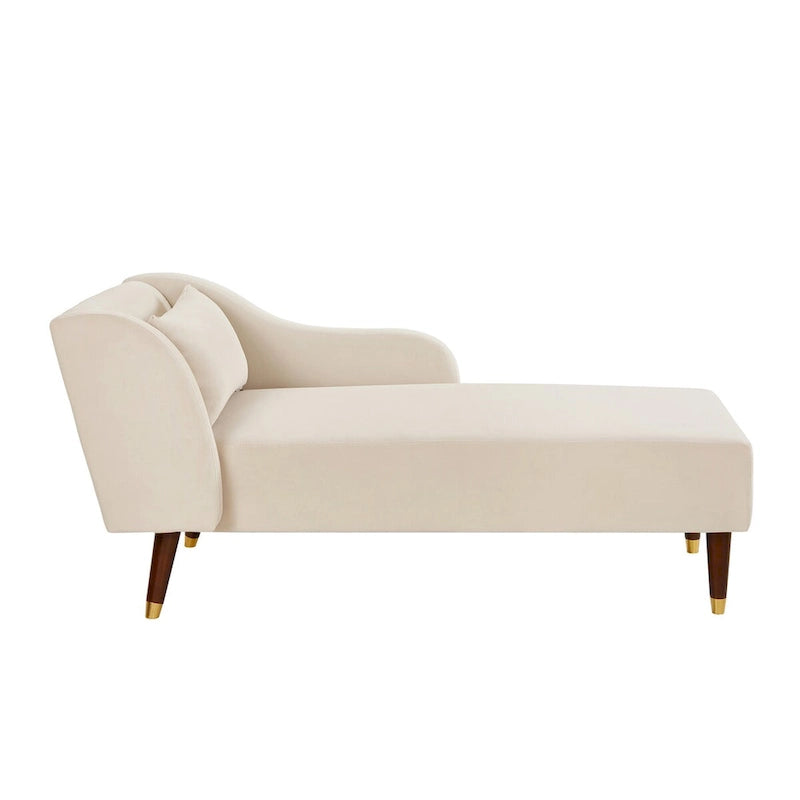 Chaise longue moderne en velours