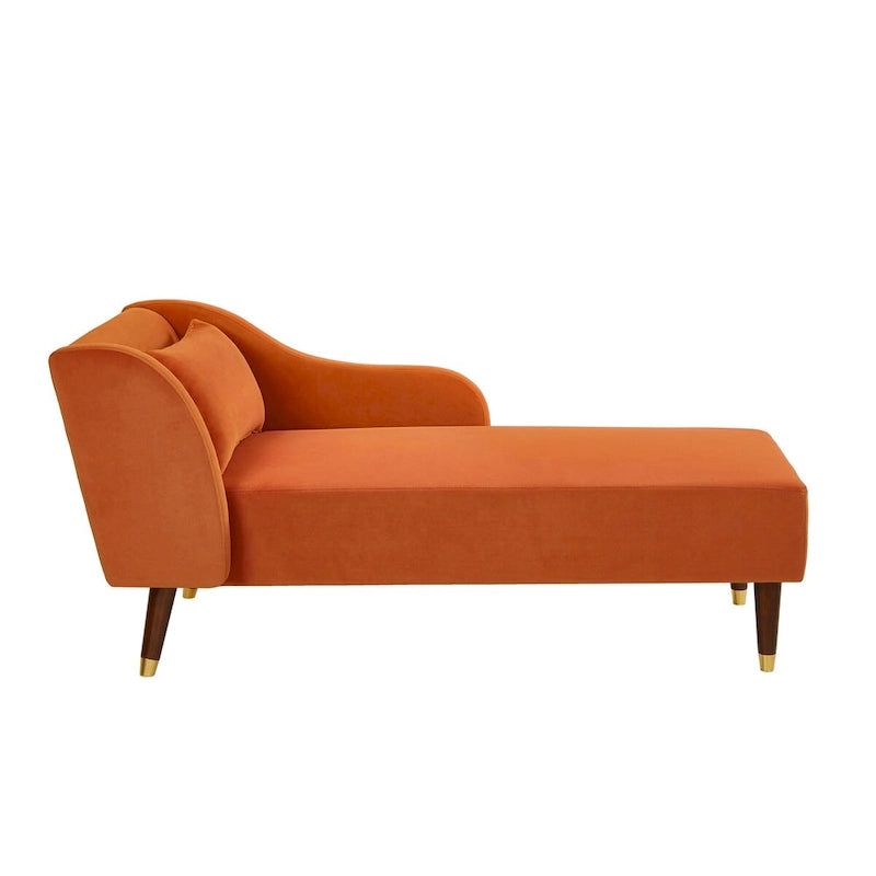 Chaise longue moderne en velours