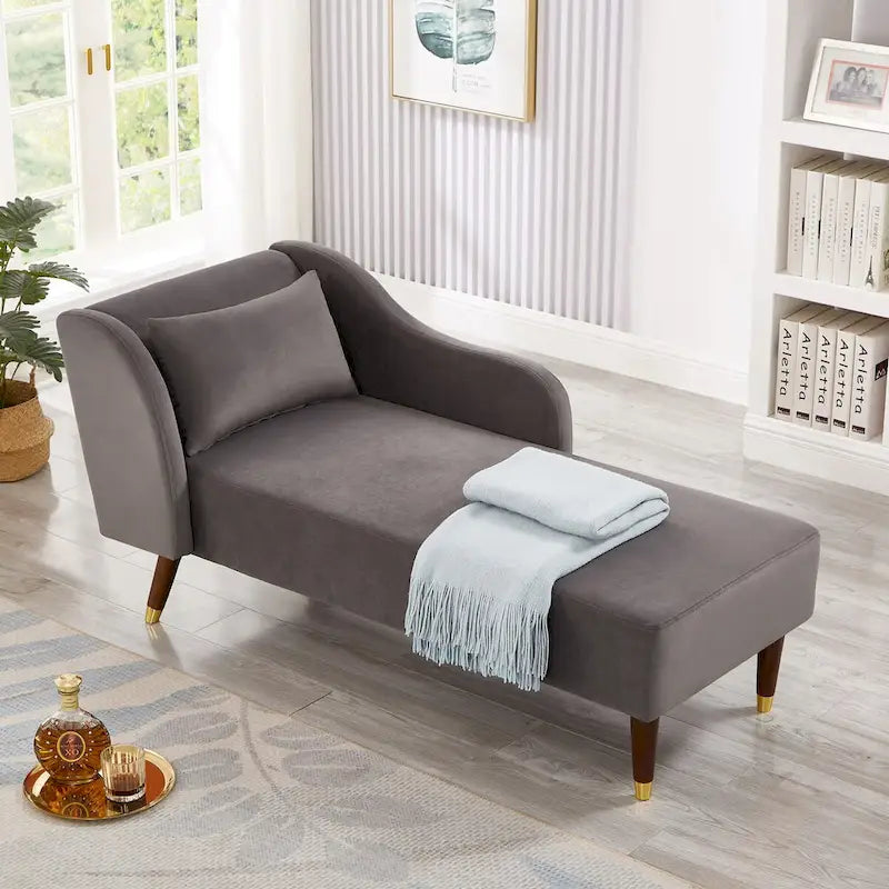 Chaise longue moderne en velours