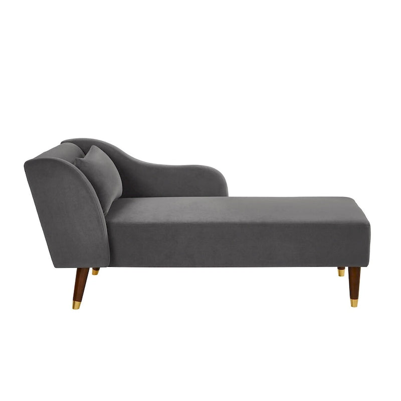 Chaise longue moderne en velours