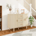 Meuble d'appoint avec portes tambours coulissantes en douceur