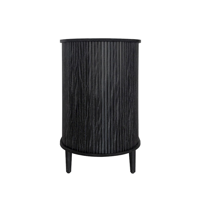 Meuble d'appoint avec portes tambours coulissantes en douceur