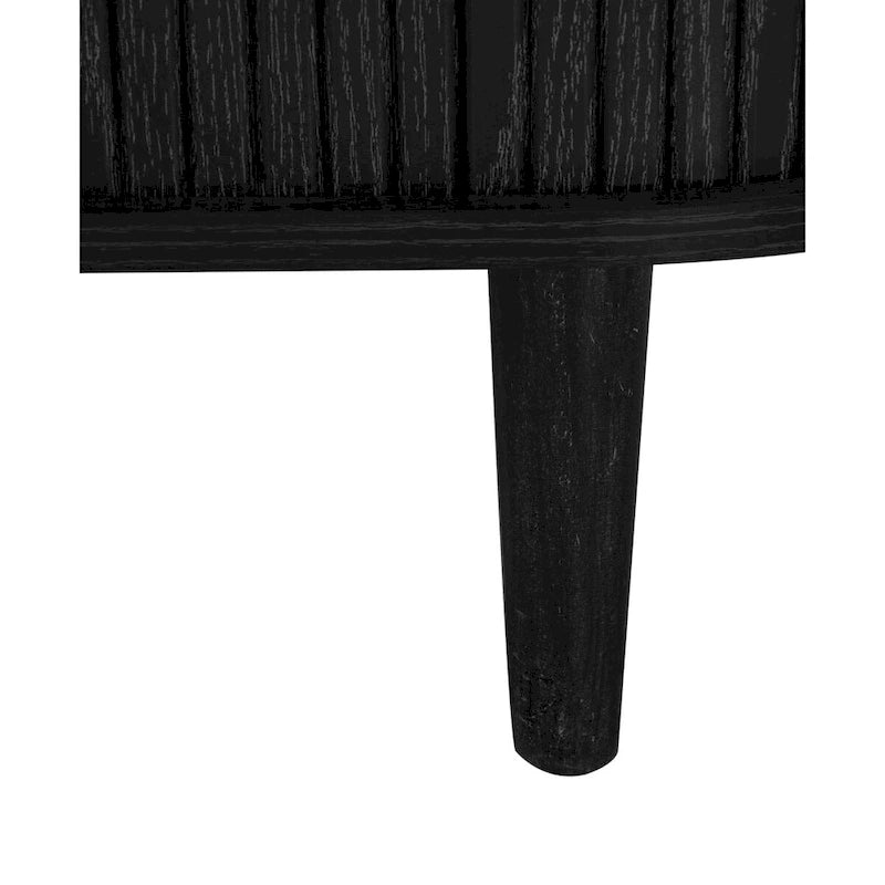 Meuble d'appoint avec portes tambours coulissantes en douceur