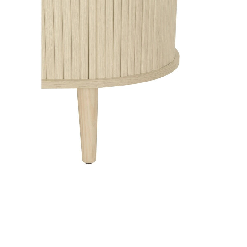 Meuble d'appoint avec portes tambours coulissantes en douceur