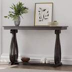 Console rustique vintage de 122 cm - Table d'entrée de style ferme avec étagère ouverte et construction robuste